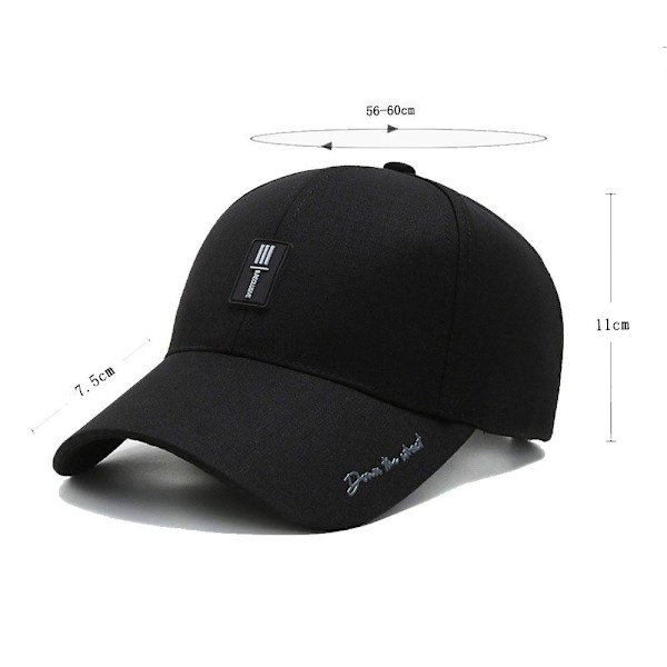 Justerbar snabb torkande baseballkeps, baseballkeps, solskyddskeps, golf fiskekeps, vår och sommar, trendig black No,