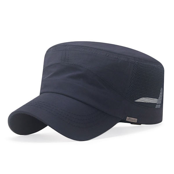 Andningsbar herrbasebollkeps, casual flat cap, justerbar, UV-beständig, lämplig för utomhusbruk, vår och sommar dark grey No,