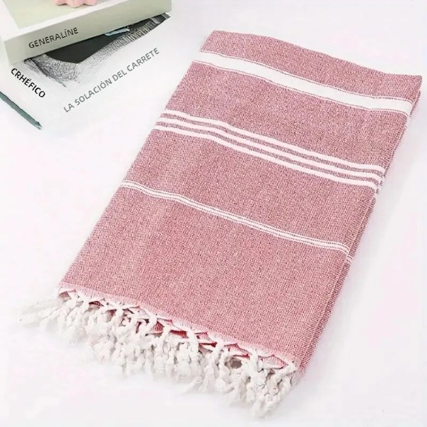 Turkiet bomull stor strandhandduk, sandfri, snabbtorkande, bad- och simstrandfilt, 39x71 tum, 1 st Pink No,