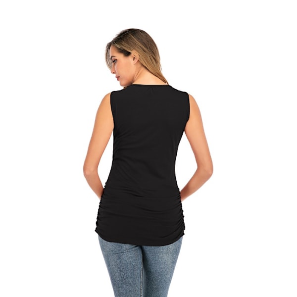 Rundhalsad vård T-shirt, enfärgad, mamma blue rice
