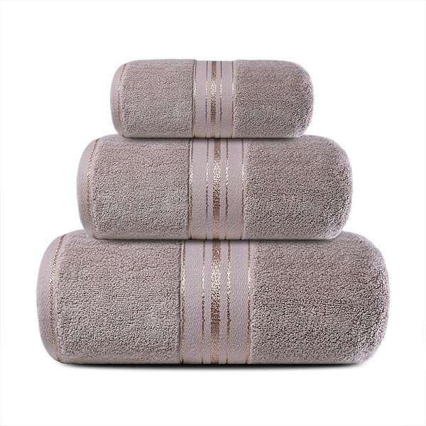 Tjockt badlakanset för vuxna, 100 % ren bomull, superabsorberande, mjukt och behagligt, hudvänligt Dark gray -70x150cm No,