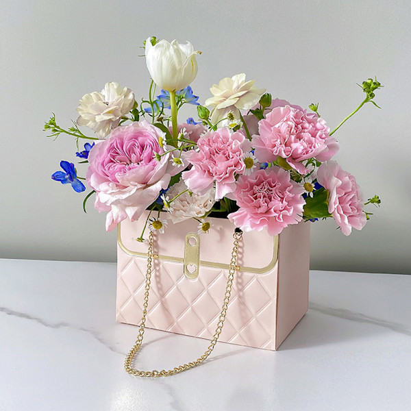 Praktiska presentpåsar i papper, blomlådor, praktiska korgar, bröllopsfester, Alla hjärtans dag-presenter, förvaring av rosor, födelsedagar 2 No,