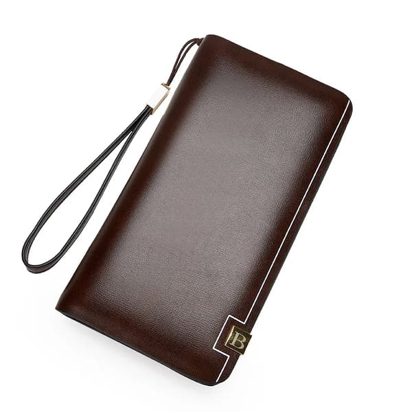 Herr casual lång affärs plånbok Brown No,