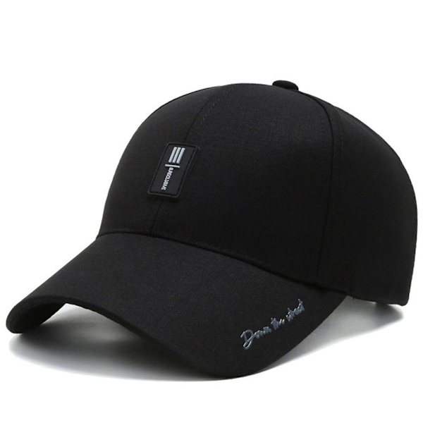 Justerbar snabb torkande baseballkeps, baseballkeps, solskyddskeps, golf fiskekeps, vår och sommar, trendig black No,