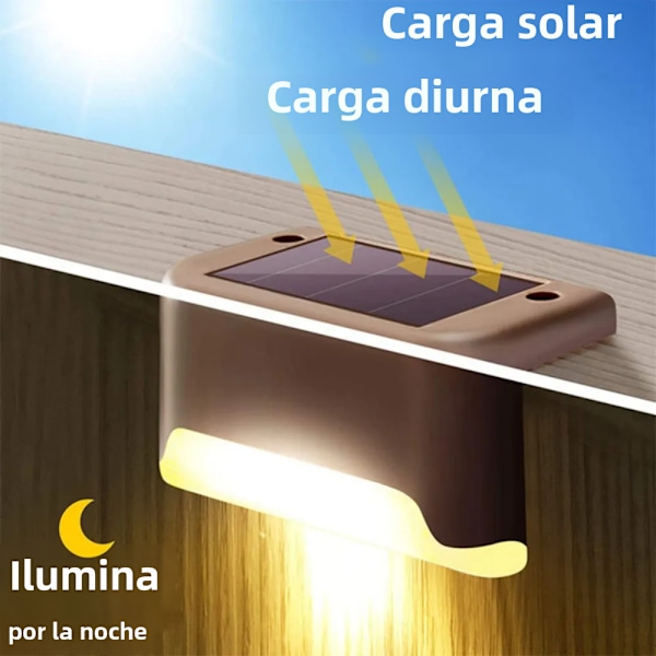Utomhus solcellslampor inomhus, vattentäta LED-lampor för gårdsprydnad, utomhusräcken, trappor, staket, 16-delad uppsättning 16 pieces No,