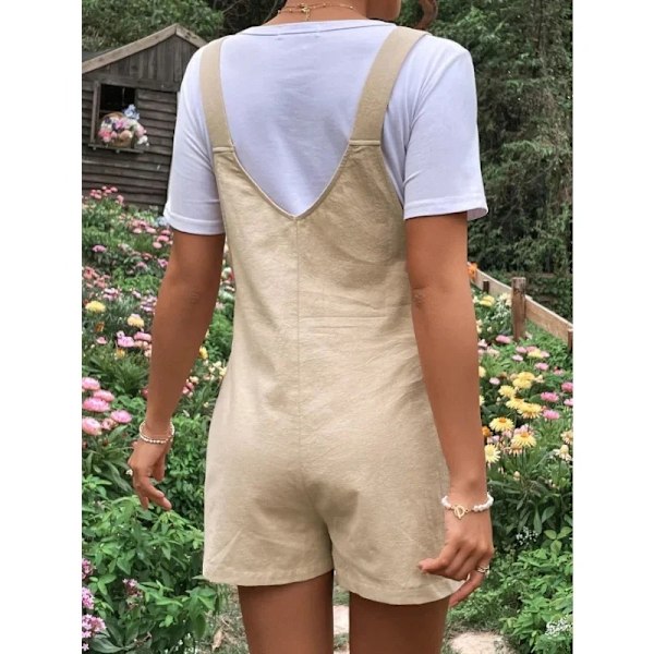 Kvinnors knälånga gravidkläder, sommarmode, enfärgad, gravidkläder, bomullskläder Apricot XL Company