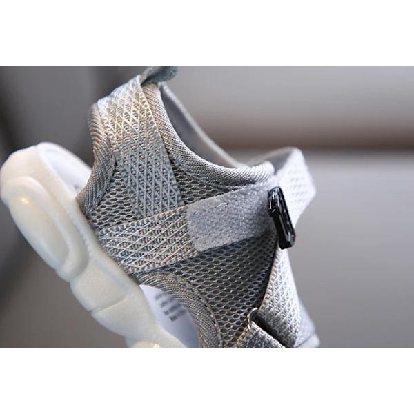 Flicksandaler för flickor, baby röda tygsneakers, sommar SYJ035 gray CN24 insole 15.5 cm