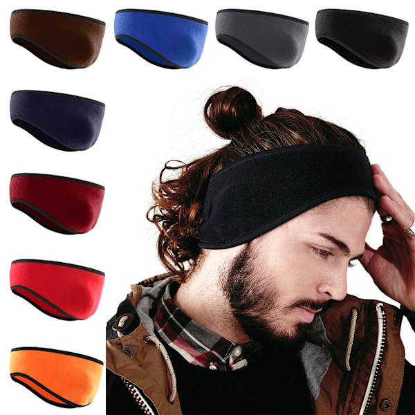 Löparörhängen pannband, vintersvettband, öronvärmare, pannband, ullöronskydd, pannband, utomhussportscarf Royal Blue No,