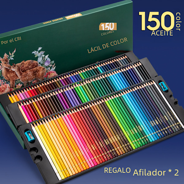 48/72/120/150/200 Färg Skolkonst Huvudvattenfärg Penna Målarset 150 different oil colors No,