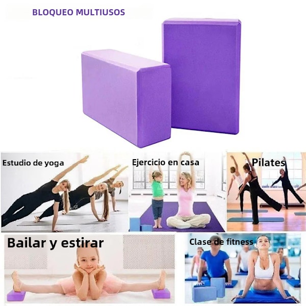 Högdensitets yogablock, högkvalitativa EVA-skumblock, träningsövningar, stretching, bodybuilding, sport fitnessutrustning purple No,