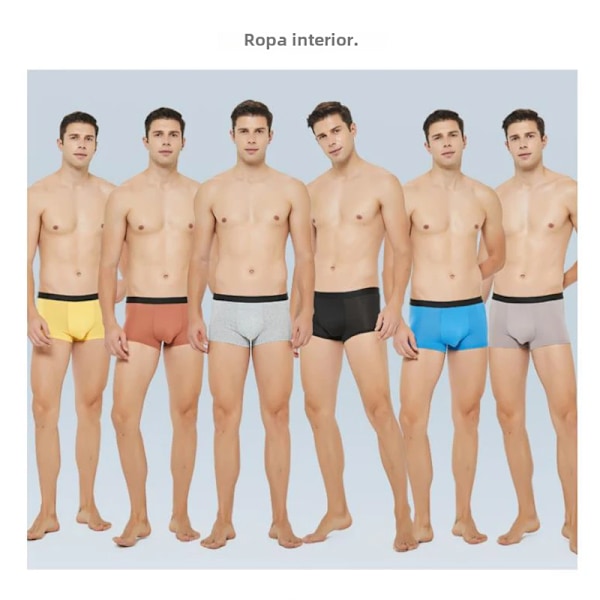 Mäns andningsbara boxerkalsonger, sexig underkläder, bekväma, 4-pack ZY502 No,