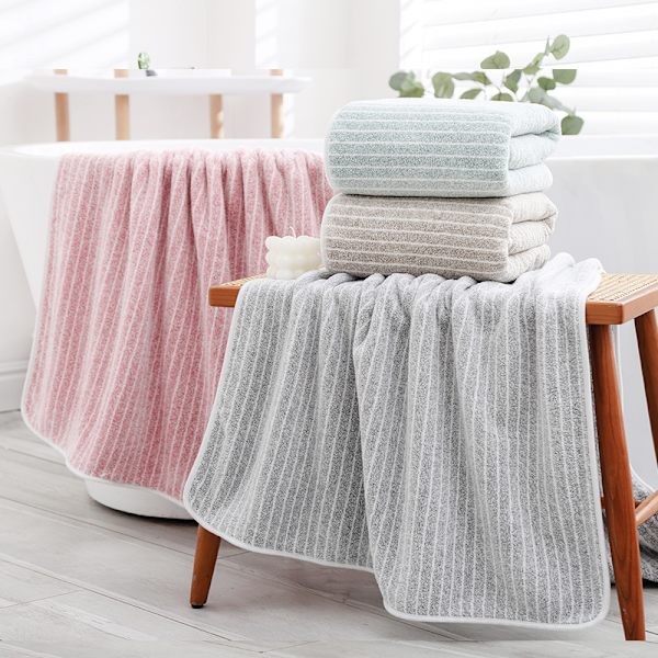 Barn och vuxna överdimensionerade korallfleece badlakan 70 * 140cm snabbtorkande Pink No,