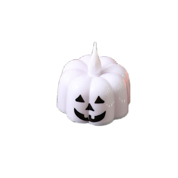 Halloweenpumpor med LED-ljus, elektroniska ljus, miljödekoration, 10-pack spider web 4.8*4.8*4.3cm