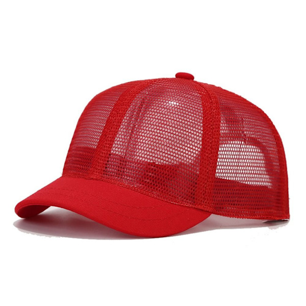 Herr full nät baseball keps, casual kort ving keps, snabbtorkande, smal solskydd, enfärgad network No,
