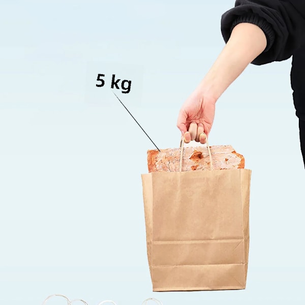 Barnens enfärgade presentpåse i kraftpapper, handväska, hantverk, 10 stycken network No,