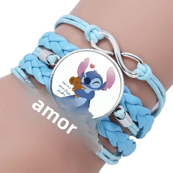 Lilo&Stitch barn animerad karaktär, Kawaii tryckt armband, julklapp, en bit 4 No,
