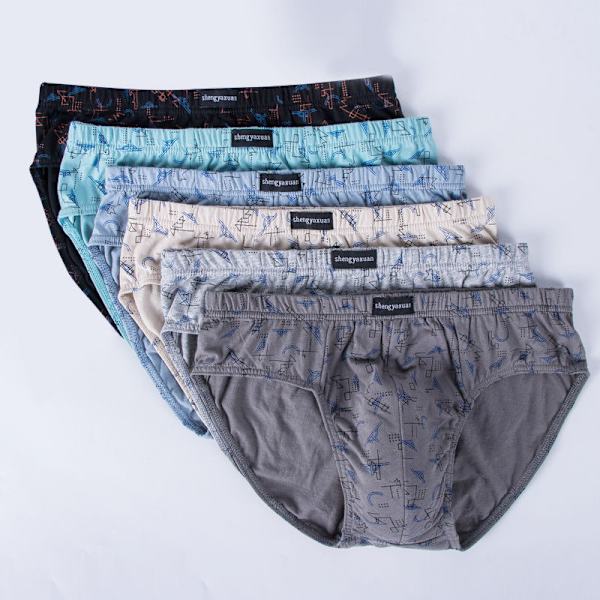 100 % ren bomull herr underkläder, högkvalitativa tryckta stora lösa herr ungdomsshorts 5Psanjiao No,