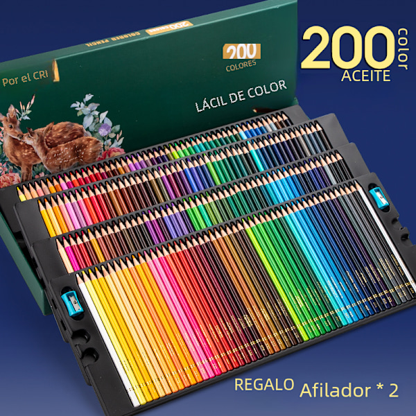48/72/120/150/200 Färg Skolkonst Huvudvattenfärg Penna Målarset 200 different oil colors No,