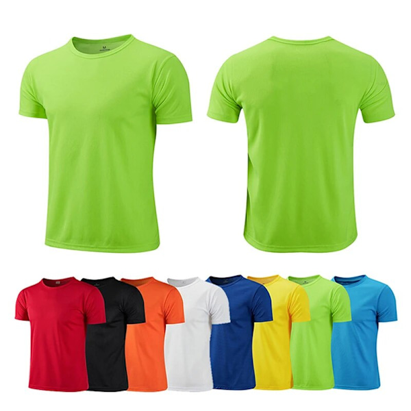 Herrar kortärmad T-shirt, andningsbar snabbtorkande sport T-shirt för löpning, sommar orange XL Company
