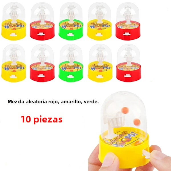 Mini fingerspel, 10-pack, skrivbordsleksaker, basketspel, födelsedagsfest souvenirer, skolprisfyllmedel 10 pieces of mixed color No,