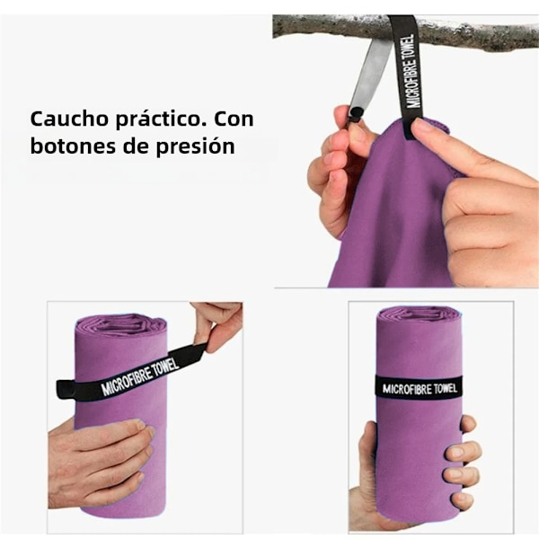 Två handgjorda hushållshanddukar i ultrafina fibrer med hög vattenabsorption, platt stil Purple; No,
