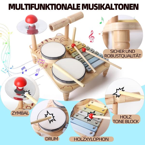 Barn som spelar trummor, multifunktionellt batteripaket, kräver montering No, No,