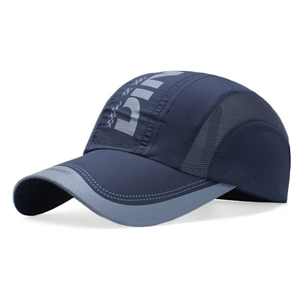 Andningsbar basebollkeps, UV-skydd för män och kvinnor, snabbtorkande keps för fritidssport, utomhus Navy Blue No,
