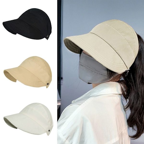 Justerbar basebollkeps med solskärm, fiskekeps, andningsbar, UV-skydd, ankkeps, utomhus Khaki No,