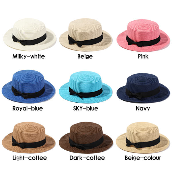 Fritids andningsbar rosett solhatt, solhatt, Panama stråhatt navy No,