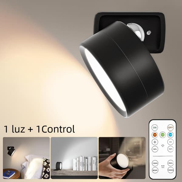 360° 3 Ljusstyrkor, 3 Färger, Väggmonterad Touchkontroll, Aluminiummaterial Adjustable 1Light 1Control B