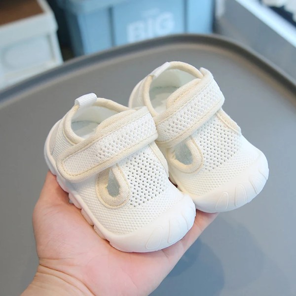 Andningsbara mesh-sandaler för män och kvinnor, halkfria skor för spädbarn i åldern 0 till 3 år white 15 (insole 12.5 cm)