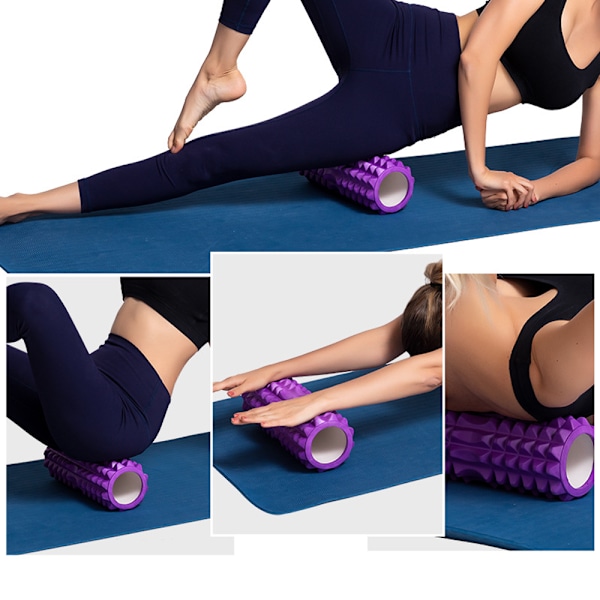 Gym och Pilates med 26 cm yogarulle ryggmassage yogablock rulle hemmaträningsutrustning Purple; No,