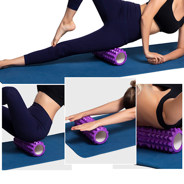 Gym och Pilates med 26 cm yogarulle ryggmassage yogablock rulle hemmaträningsutrustning Rose Red No,