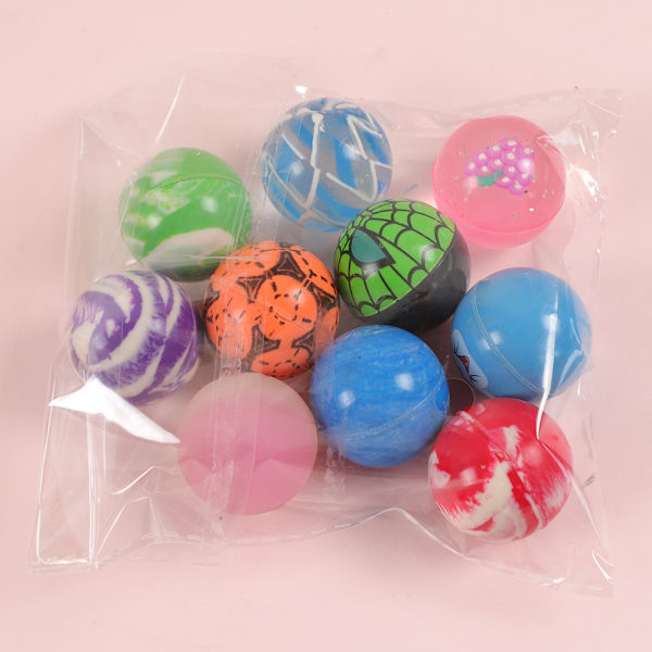 Elastiska studsbollar med hög studs, 10 st, presenter och accessoarer till barnkalas, plastmaterial för examen 10 spaces No,