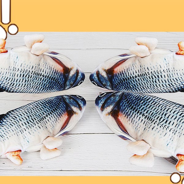 Elektrisk Mal, Simulerad Hoppande Fisk, Fiskträning, Tandslipning, Husdjurs Tuggleksaker Salmong507 No,
