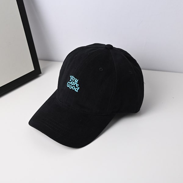 Broderad bokstavsbaseballkeps, justerbar solhatt, UV-skydd, utomhusparaply, vår och sommar network No,