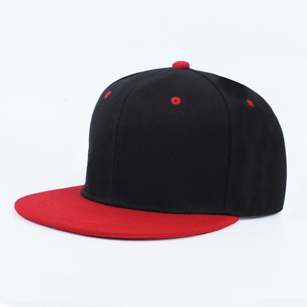 Retro Snapback-keps, Klassisk Baseballkeps, Utomhus Multi Color Solhatt, Vårmode Red and Black No,