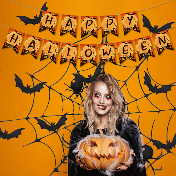 Halloweendekorationer, festtillbehör, spöken, flaggor, festivaler, accessoarer Setting 1 No,