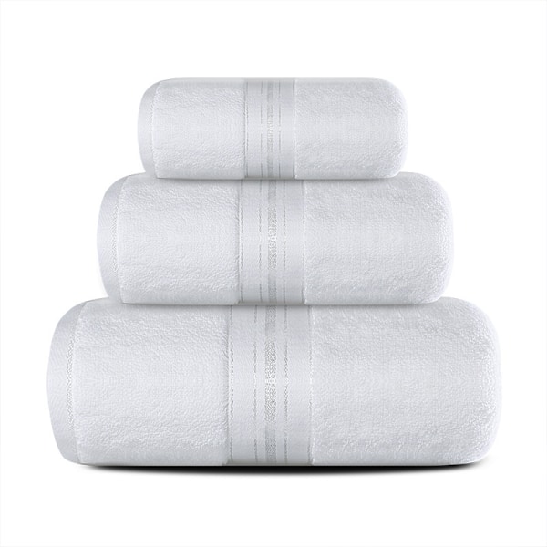 Tjockt badlakanset för vuxna, 100 % ren bomull, superabsorberande, mjukt och skönt, hudvänligt White -34x34 cm No,