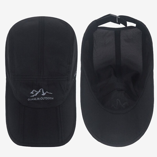 Enfärgad basebollkeps, snabbtorkande vandringskeps, hopfällbar, andningsbar, justerbar, solskydd, sommar dark grey No,