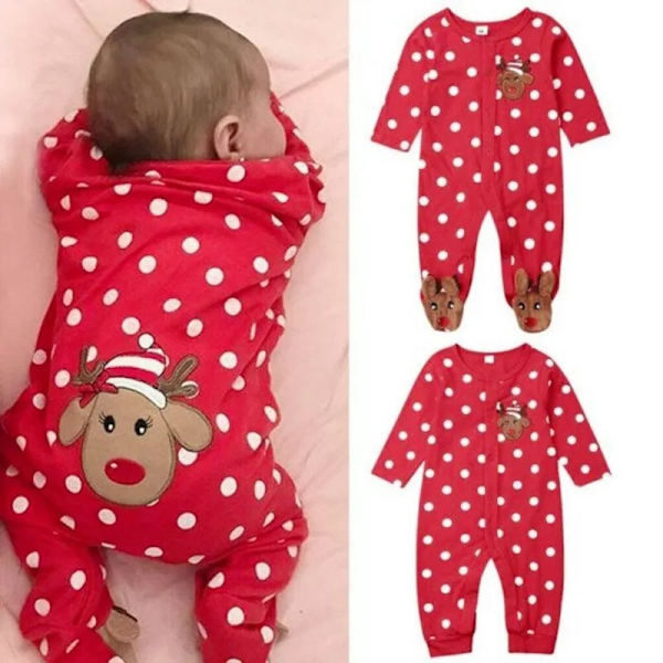 Nyfödd långärmad babykläder med fötter, söta herr- och dampyjamas, utomhus krypande babykläder 1 66 centimeters