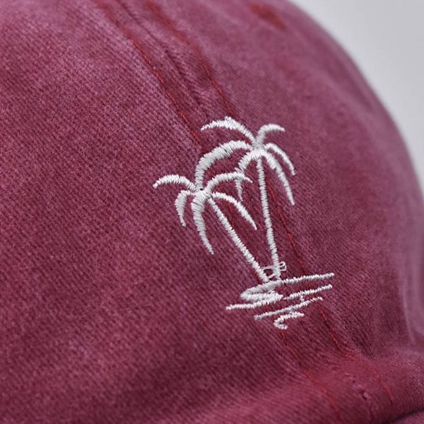 Justerbar retro basebollkeps för utomhussporter, sliten keps, solhatt, kokosnötsbroderi Wine website No,