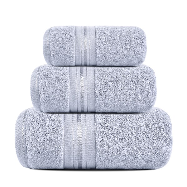 Tjockt badlakanset för vuxna, 100 % ren bomull, superabsorberande, mjukt och behagligt, hudvänligt Light gray -34x34 No,