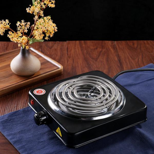 Hushållselspis, bärbar enkel skiva mikrobrännare, varm platta, myggspiral, 1000W, hög effekt, 200-1000 ℃ black No,