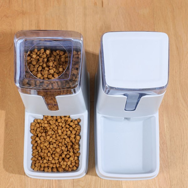 3,5L hund- och kattvattendispenser, automatisk matare för husdjur white Food Bowl