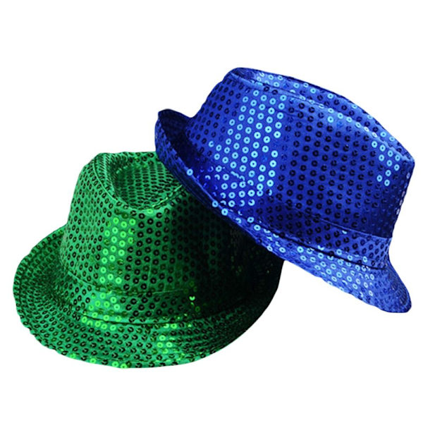 Barnens paljett jazzhatt, hållbar cosplay, mask, Panama hatt, glänsande, scen dansföreställning, semester network No,