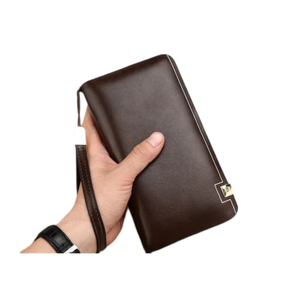 Herr casual lång affärs plånbok Brown No,