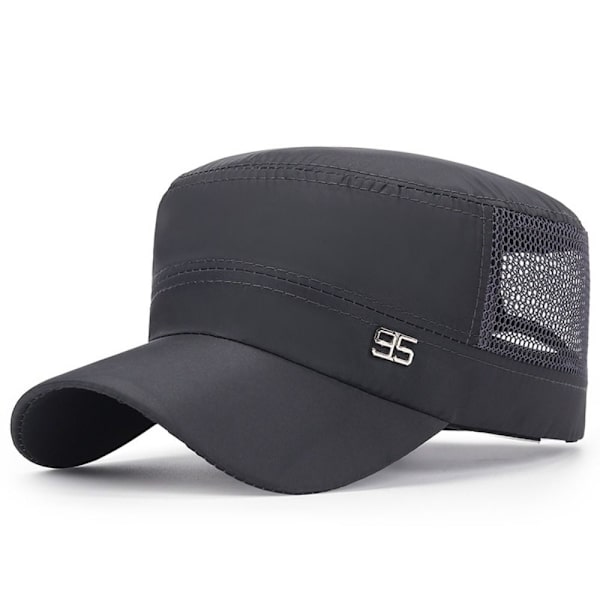 Fritids keps med justerbar snabb torkning, militär keps, studentkeps, solhatt dark grey No,