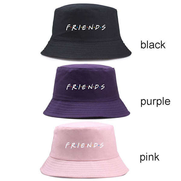 Utomhus fiskehatt, fiskarhatt, hinkhatt, broderad vän, sommar Pink No,