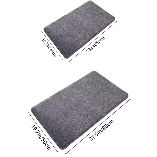Badrumsgolv med högabsorberande matta, korallfleece halkfri matta, dörrmatta 04 Blue No,